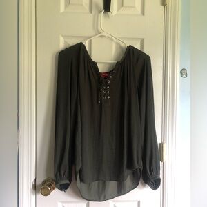 Jennifer Lopez Dark Green Blouse Size S